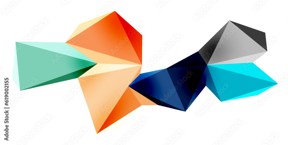 3d low poly triangle design elements 3d low poly triangle design elements