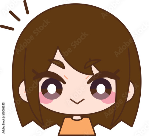 笑顔の女性のイラスト