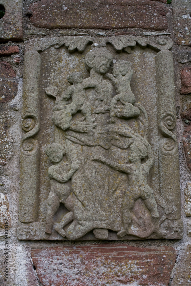 Edzell Castle garden - herald - Aberdeenshire - Grampian - Scotland - UK Edzell Castle garden - herald - Aberdeenshire - Grampian - Scotland - UK