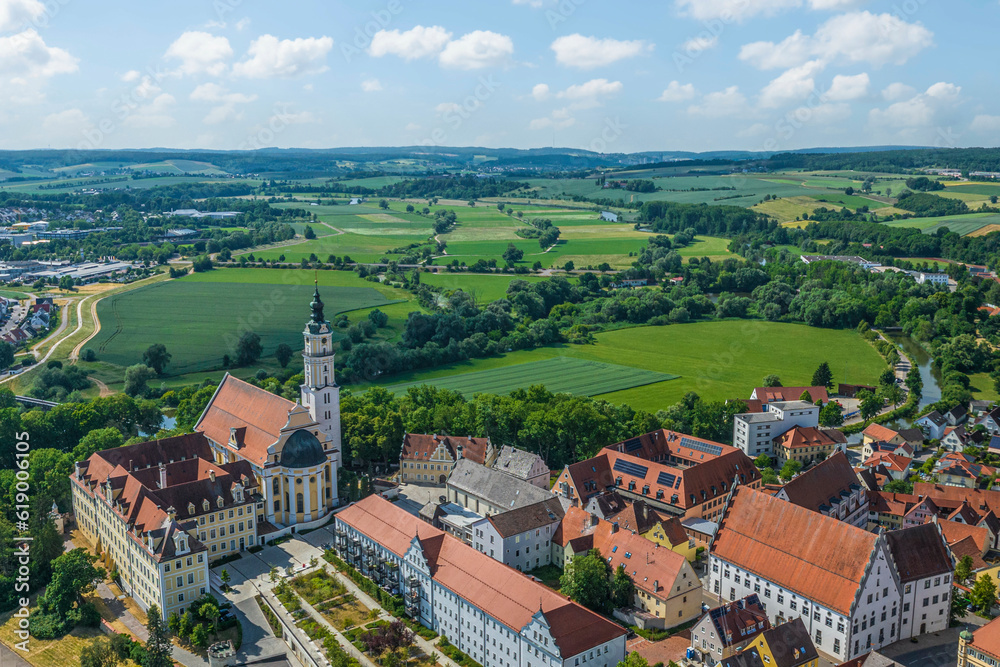 Donauwörth, Ausblick über das Kloster zur Bleichwiese und ins Wörnitztal