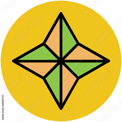 Easy to use flat rounded icon of location pin, concept of navigate the location 