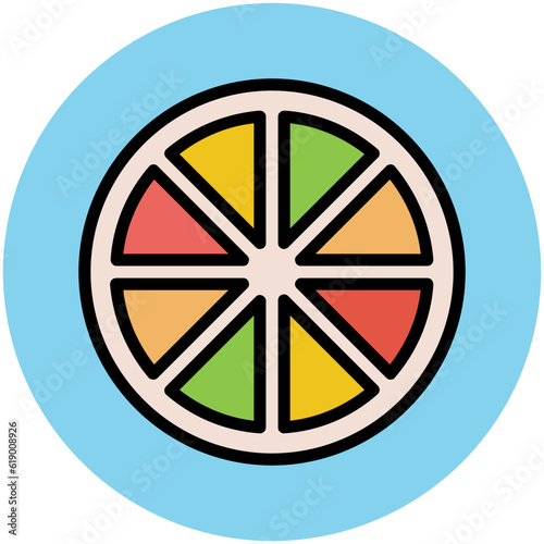 Take a look at lime slice flat icon 
