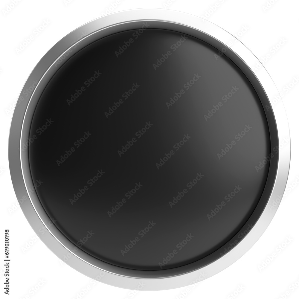 3D circle button. Empty button. 3D illustration. 3D circle button. Empty button. 3D illustration.