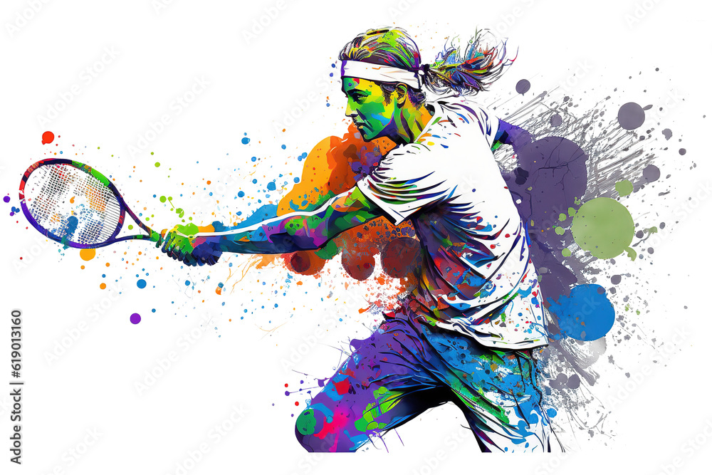 play tennis racket and splash isolated. play tennis racket and splash isolated.