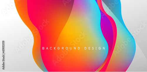 Abstract background fluid bubbles and wave elements. Template for covers, templates, flyers, placards, brochures, banners