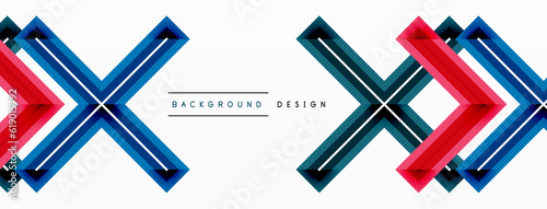 Cross line background minimal geometric template. Design for wallpaper, banner, background, landing page, wall art, invitation, prints, posters