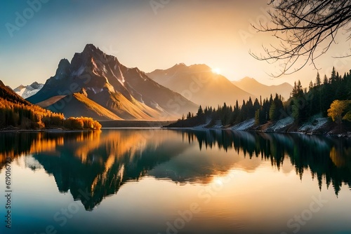 sunrise over the lake © Faisu