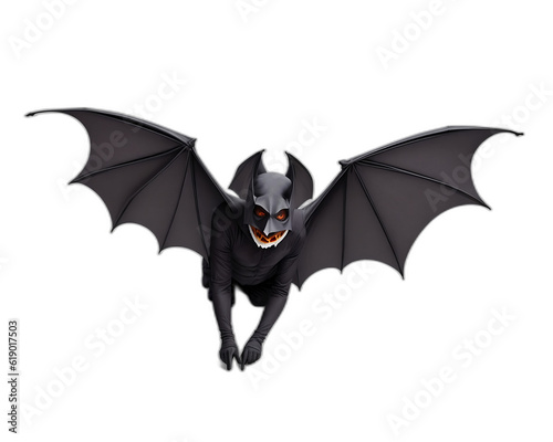 Halloween bat isolated white background