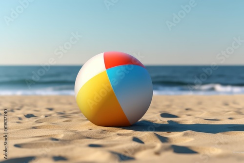 Beach ball background. Generate Ai