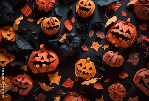 halloween background created using Generative AI	