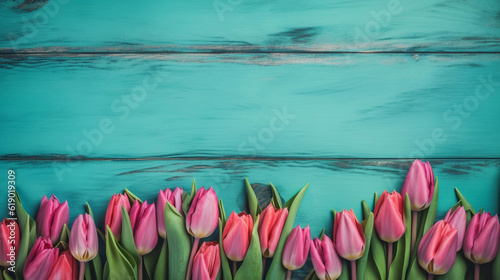 tulips on the table created using Generative AI