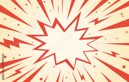 Fotografering red star explosion, Experience thrilling excitement with our abstract background
