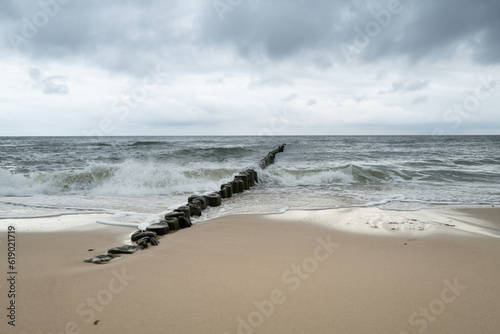 morze bałtyckie w pochmurny dzień