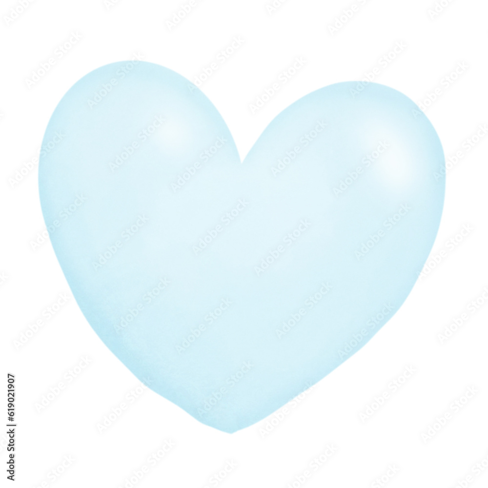 blue heart on white background
