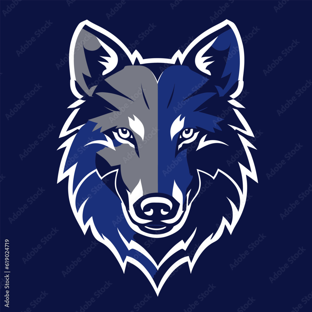 Obraz premium wolf head logo with good quality and good design