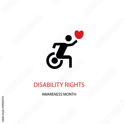 design disability rights vector illustration