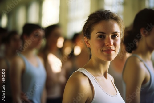 Portrait of young woman in a dance class with light streaming in from the window, healthy lifestyle diversity concept. Free Download Portrait of young woman in a dance class with light streaming in from the window, healthy lifestyle diversity concept. - GFXLoad