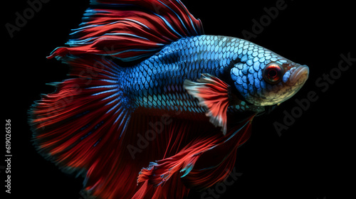 Betta fish captivate with their mesmerizing colors and intricate patterns, but have you ever seen them in a mirrored reflection? © Sheepy-Kun