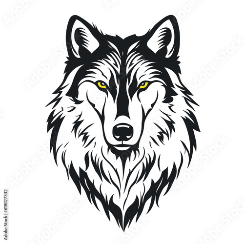 wolf head logo with good quality and good design