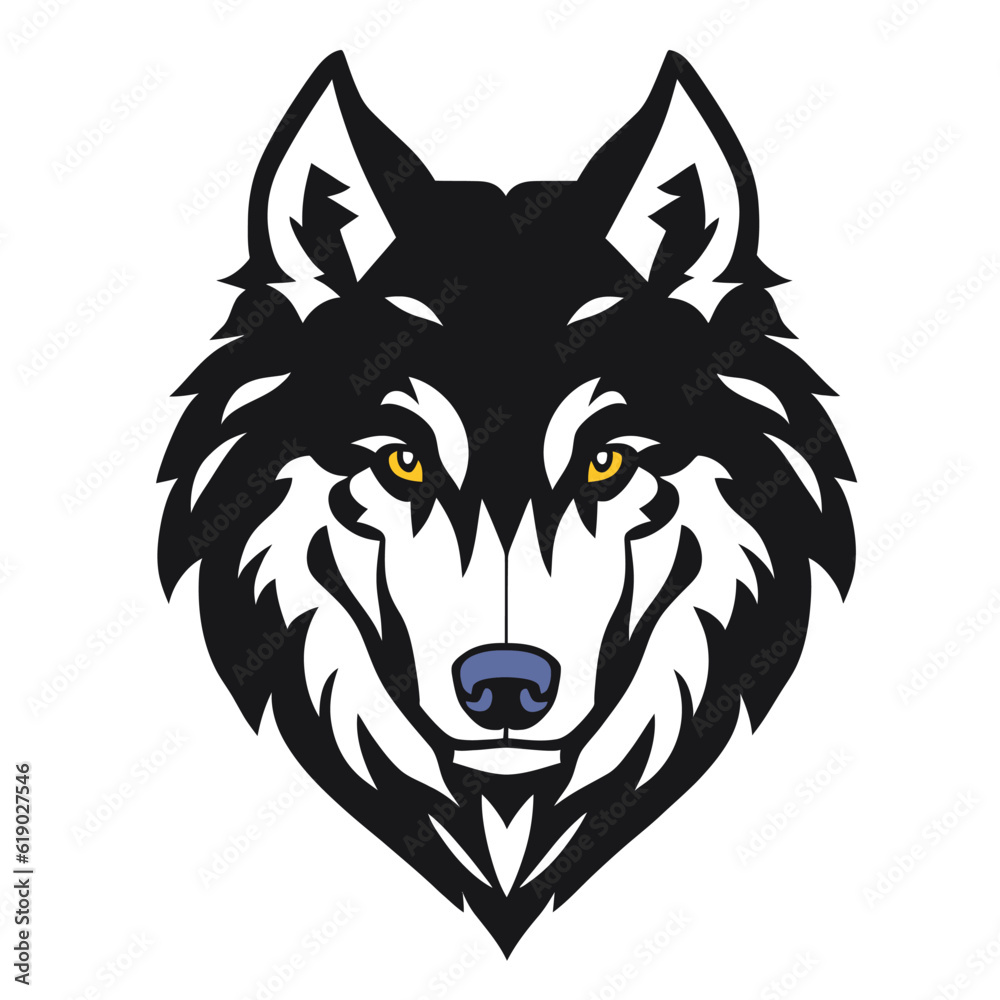 wolf head logo with good quality and good design