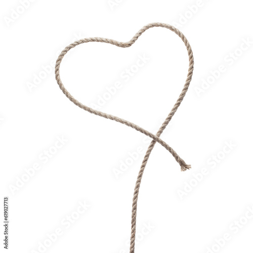Heart shaped rope cut out
