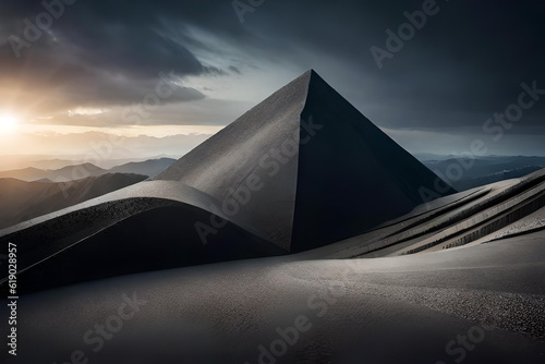 pyramid in the desert