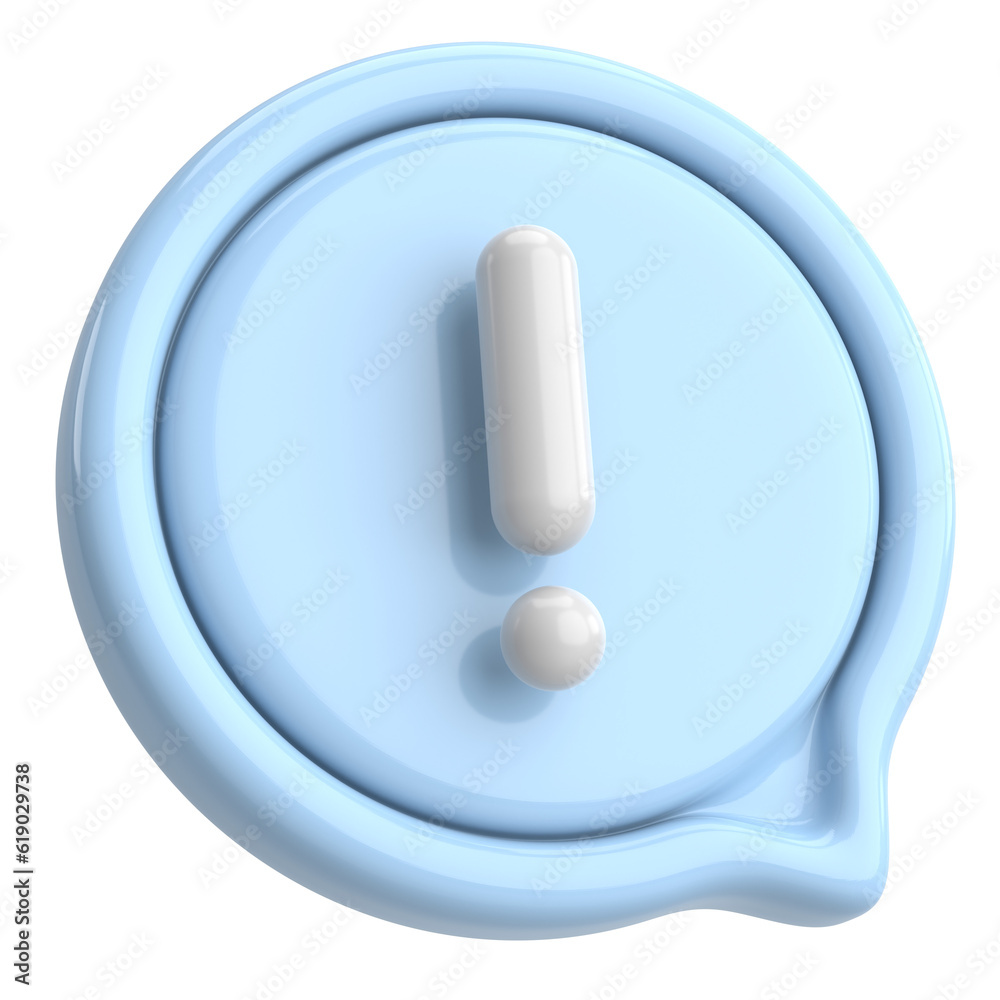 Warning sign. Exclamation mark. 3D illustration. Warning sign. Exclamation mark. 3D illustration.