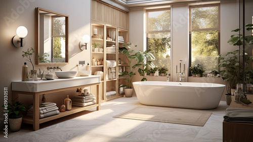 Bathroom Interior Photo  Real Estate  Design  Generative AI