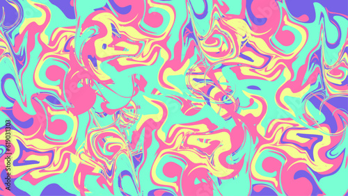 ポップカラーのマーブル模様