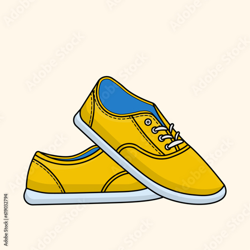 Many trendy shoes vector design.