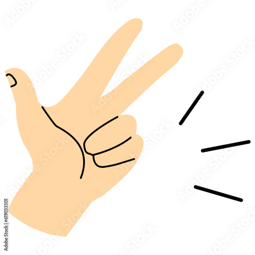 Counting Hand SVG Graphic of Hand Pointing to Count Numbers 1 to 5