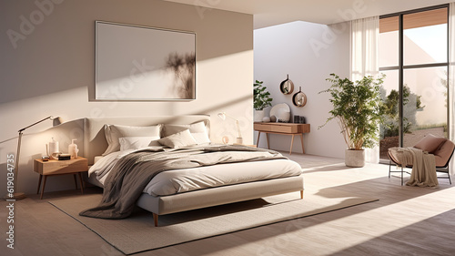 Bedroom Interior Photo  Real Estate  Design  Generative AI