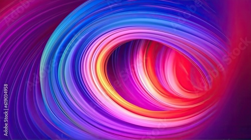 Colorful background with abstract shape neon light glowing, Generative AI