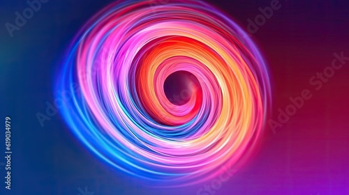 Colorful background with abstract shape neon light glowing  Generative AI