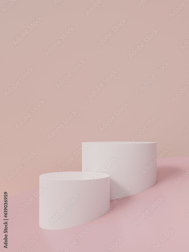Abstract 3D room. Minimal podium set with wall scene. 3D render Abstract 3D room. Minimal podium set with wall scene. 3D render