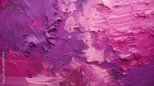 Paint Texture in plum Colors with visible Brush Strokes. Artistic Background on a concrete Wall.

