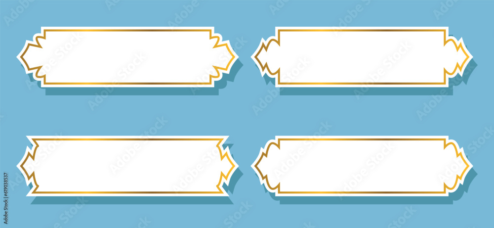 Vector Islamic text box title frame arabic frames set Vector Islamic text box title frame arabic frames set