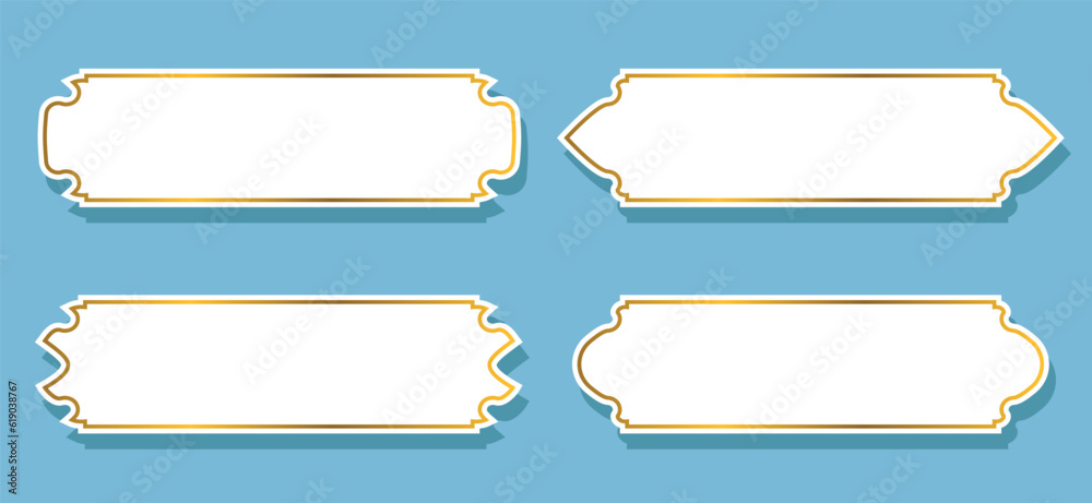 Vector Islamic text box title frame arabic frames set Vector Islamic text box title frame arabic frames set