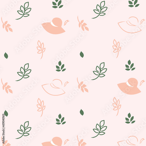 Wallpaper Mural Floral girly  seamless pattern with cute sensible elegant colors. Flowers, leaves Light baby colors Torontodigital.ca