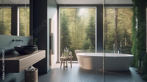 Indulging in Luxury: Inside an Elegant Bathroom Design. Inside a luxury modern bathroom © jambulart