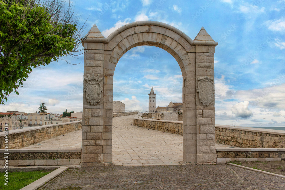 Trani, Italy - one of the most tipycal villages of Puglia region, Barletta displays a number of wonderful Old Town with churches, alleyways and the imposing cathedral