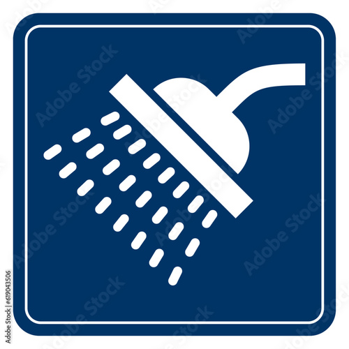 Vector graphic of sign noting the location of public showers