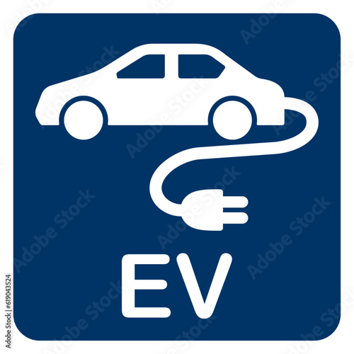 Vector graphic of electric vehicle charging point