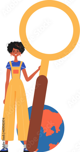 The daughter is holding a overstate methamphetamine in his hand. Trendy style, Vector Illustration