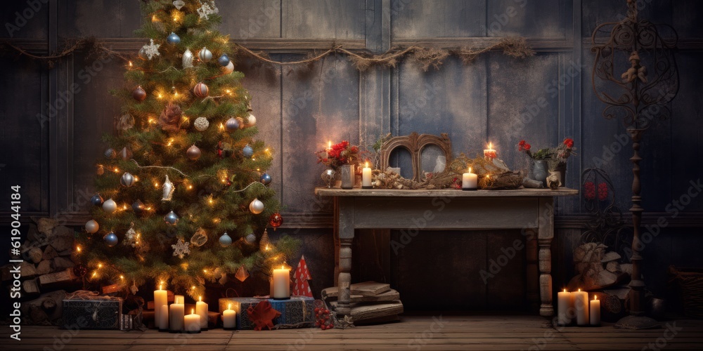 Christmas Holiday background. Illustration AI Generative. Christmas Holiday background. Illustration AI Generative.