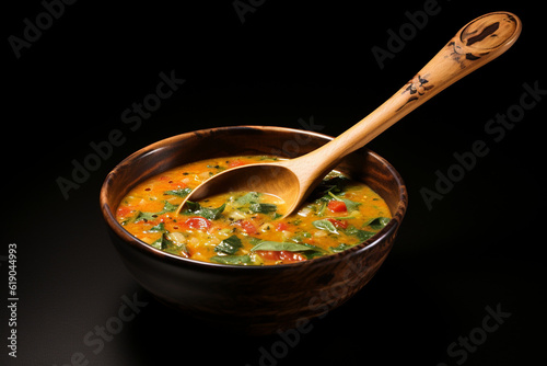Soup ladle Generative AI photo