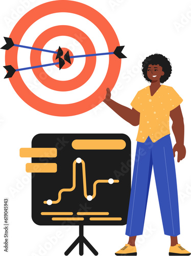 The derision holds in his spend a devour with arrow that hit the stress on. Trendy style, Vector Illustration