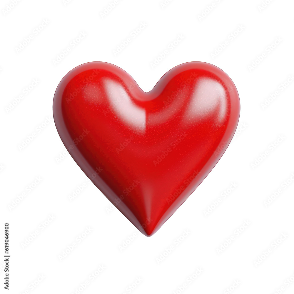 Love heart isolated on transparent background