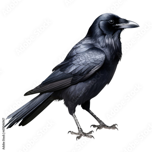 crow isolated on transparent background
