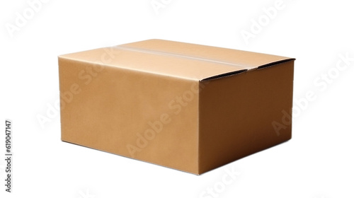 Cardboard box isolated background. © Visual Prompter